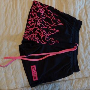 Kill Crew Women's Black and Pink Shorts